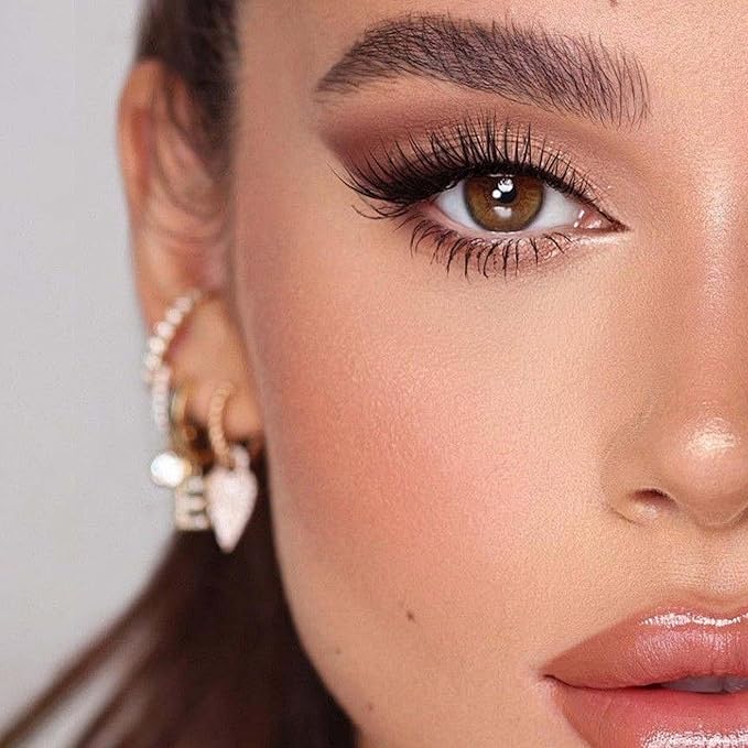 VEYESBEAUTY Lash Clusters Individual Eyelash Extensions Thin & Invisible Band DIY False Eyelashes for Self-application Newbie's Five-Second Series Wispy Lash Tray, LuxeBold 14mm Single Length-GlimoraGlow