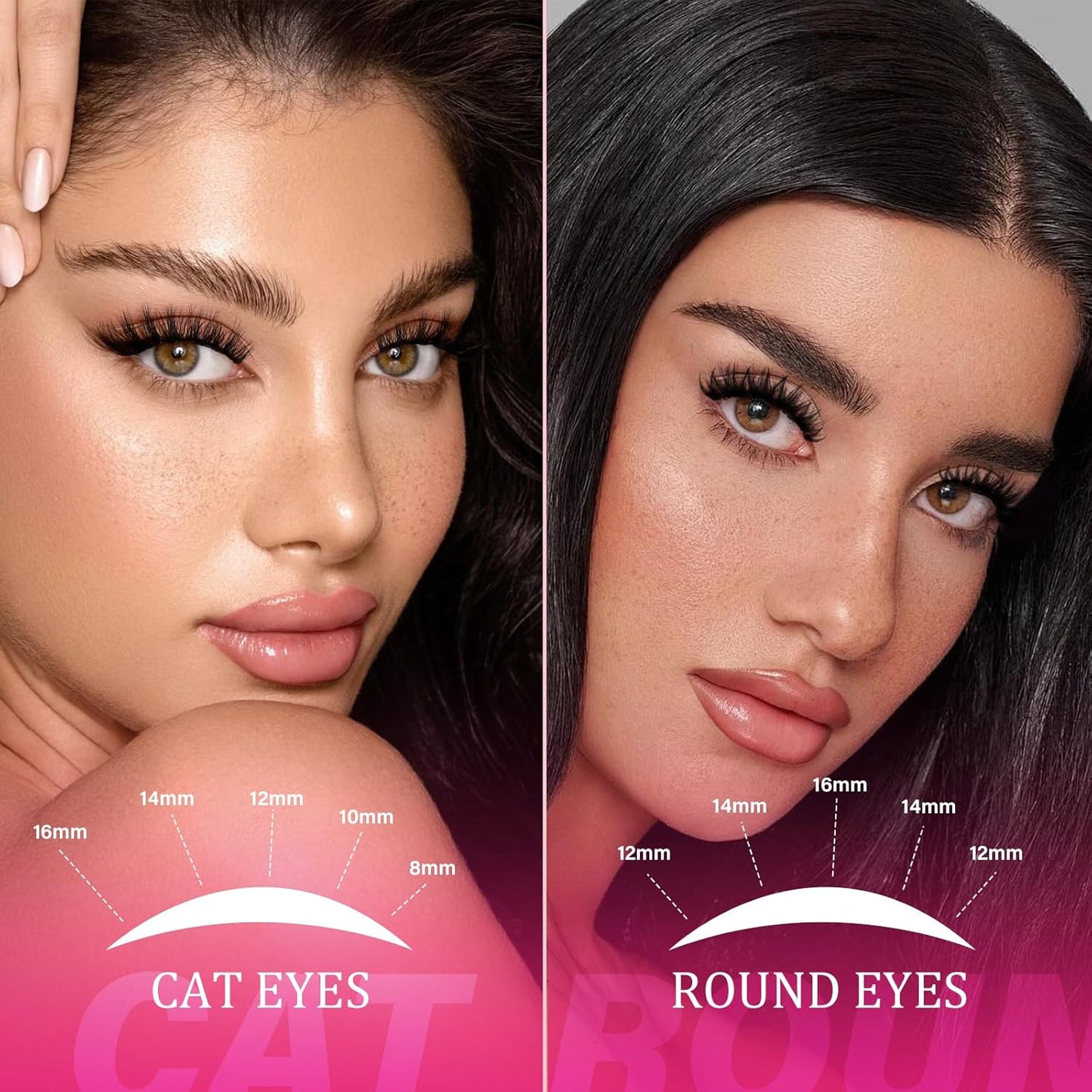 PRO LASHBEAUTY Lash Clusters, Eyelash Clusters 8-18 Mixed Cluster Eyelash Extensions Mixed Lash Extension Reusable Soft & Comfortable (Sunrise,8-16mix)-GlimoraGlow