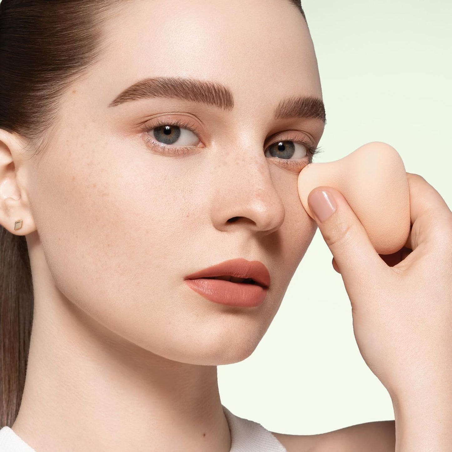 Original Beauty Blender Makeup Sponge Applicator for Powder, Cream & Liquid, Beauty Tools Puff, Streak Free Application, Vegan, Cruelty Free Made in USA, Peach (3 Pieces)-GlimoraGlow