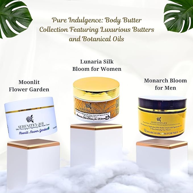 Ultra Moisturizing & Hydrating Body Butter Cream with Botanical Oils, Natural Ceramides, Hyaluronic Acid, Squalane, Cupuacu & Mango Butters-Heal, Soften & Repair Dry Skin 8oz-GlimoraGlow
