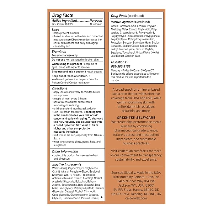 Caldera + Lab The Face SPF, No White Cast Mineral Sun Screen with SPF 30-GlimoraGlow