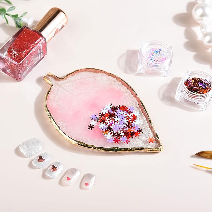 2 Pieces Nail Art Palettes Nail Polish Palette Mixing Palette Makeup Plate Nail Plates for Nail Art Nail Tip Holder Nail Art Display-GlimoraGlow