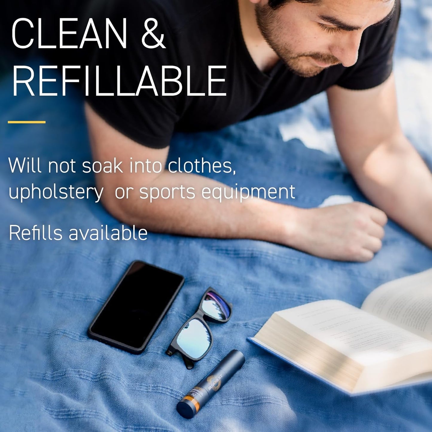 Brush On Block SPF 30 Mineral Powder Sunscreen, Touch of Tan, Refillable, Broad Spectrum, Water Resistant Face Protection, For All Skin Types, Subtle Hint of Color, Reef Friendly, Mfg in USA-GlimoraGlow