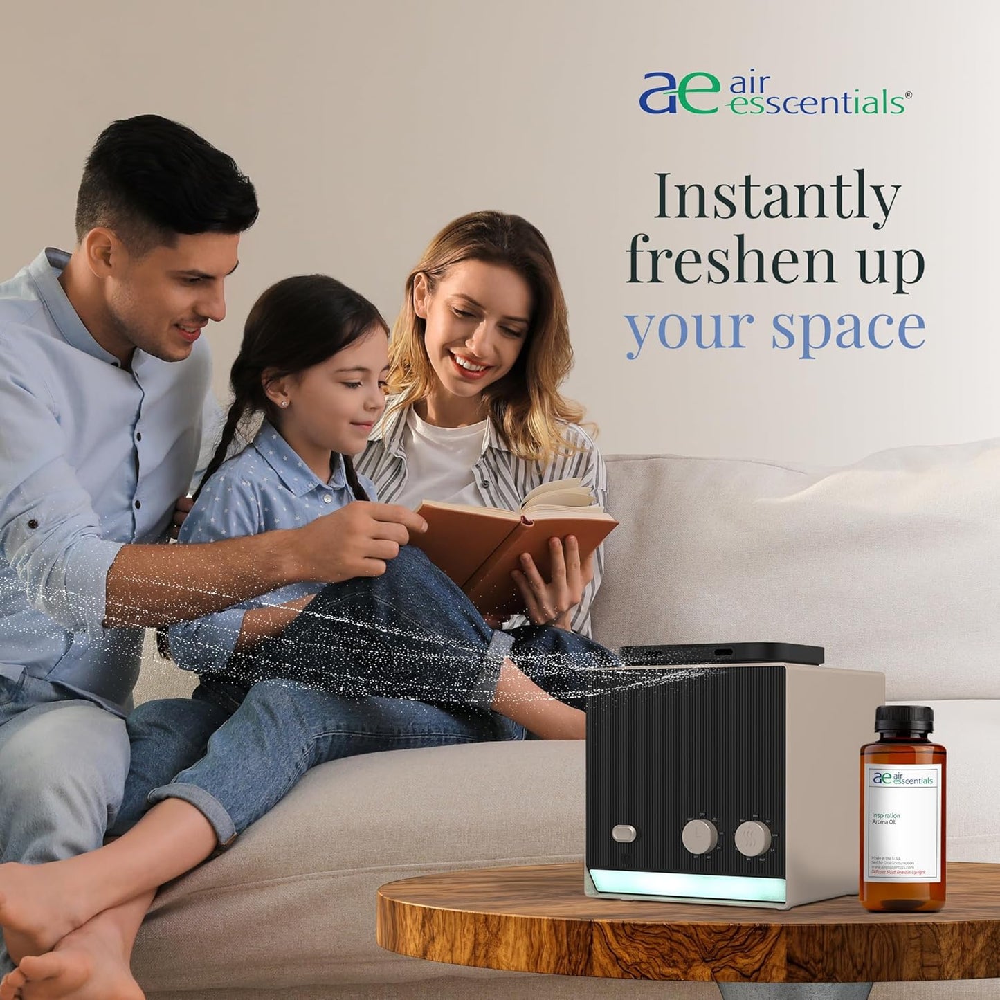 Inspiration Aroma Oil, Essential Oils Blend for Diffusers & Scent Machines, Zesty Citrus & Blooming Florals, Aromatherapy, Cold Air Diffuser Compatible, 300 mL-GlimoraGlow