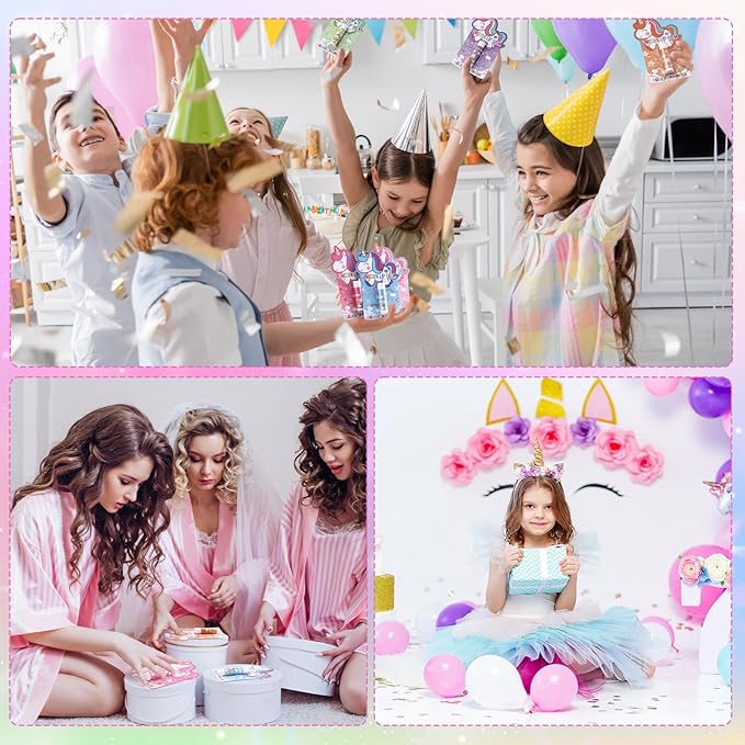 24 Sets Unicorn Party Favors Lip Balms Bulk for Kids Birthday Party Moisturizing Lip Balm for Unicorn Themed Celebration Gifts Lip Care Products for Classroom Rewards Favor Party Supplies-GlimoraGlow