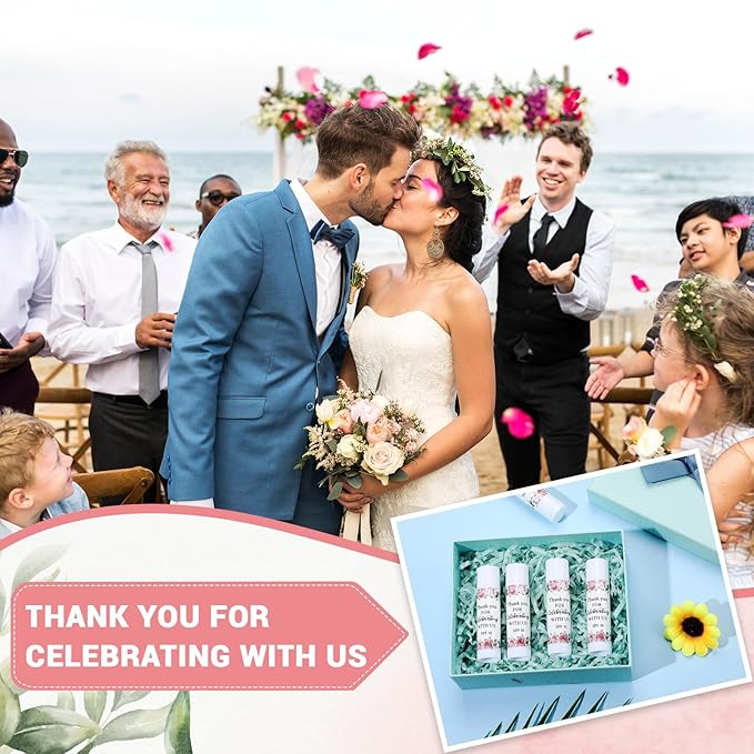 24 Pcs SPF 30 Lip Balm Bulk for Summer Wedding Baby Shower 4th of July Party Sunscreen Lip Balm Sticks Outdoor Travel Sunscreen Care Lip Balm for Thank You Gifts Party Supplies (Floral)-GlimoraGlow