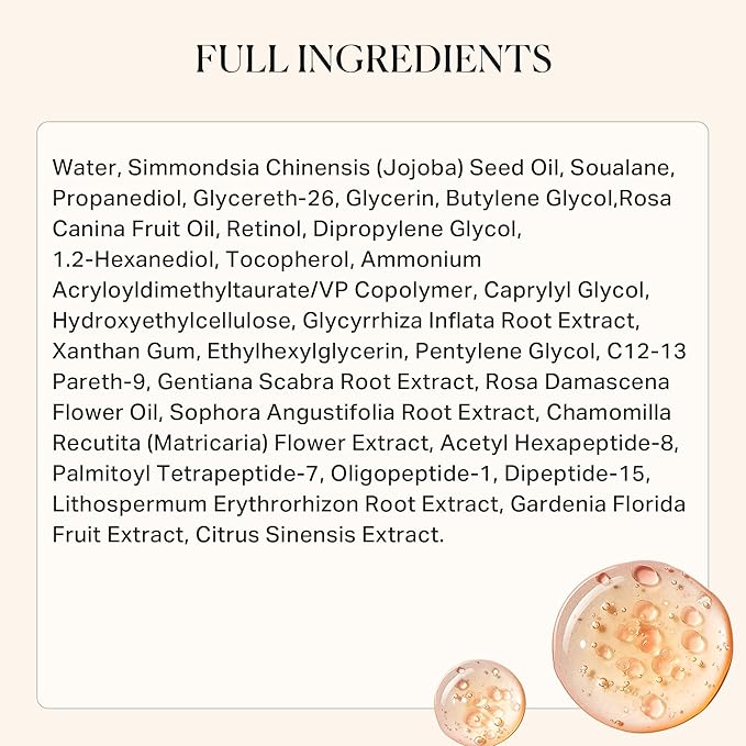 1% Retinol Face Oil with Firming, Smoothing & Glowing– Retinol Serum for Face, Lightweight Squalane Facial Oil for Fine Lines, Texture & Anti-Aging, Gentle for All Skin 1.01 fl oz-GlimoraGlow