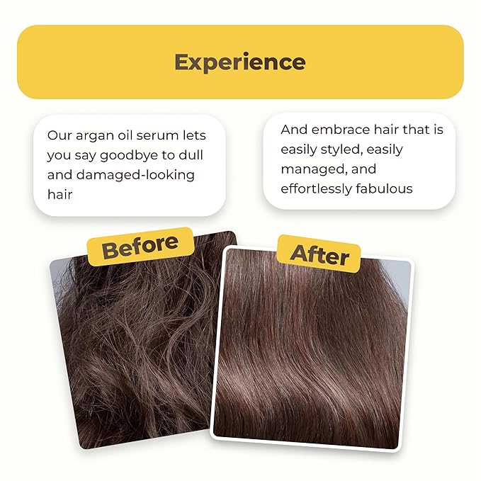 HerStyler Advanced Argan Oil Hair Serum for Women - Anti Frizz Serum for Hair - for Frizzy, Dry and Damaged Hair - Nourishing - 2.36 Fl Oz / 70 Ml (1 Pack)-GlimoraGlow