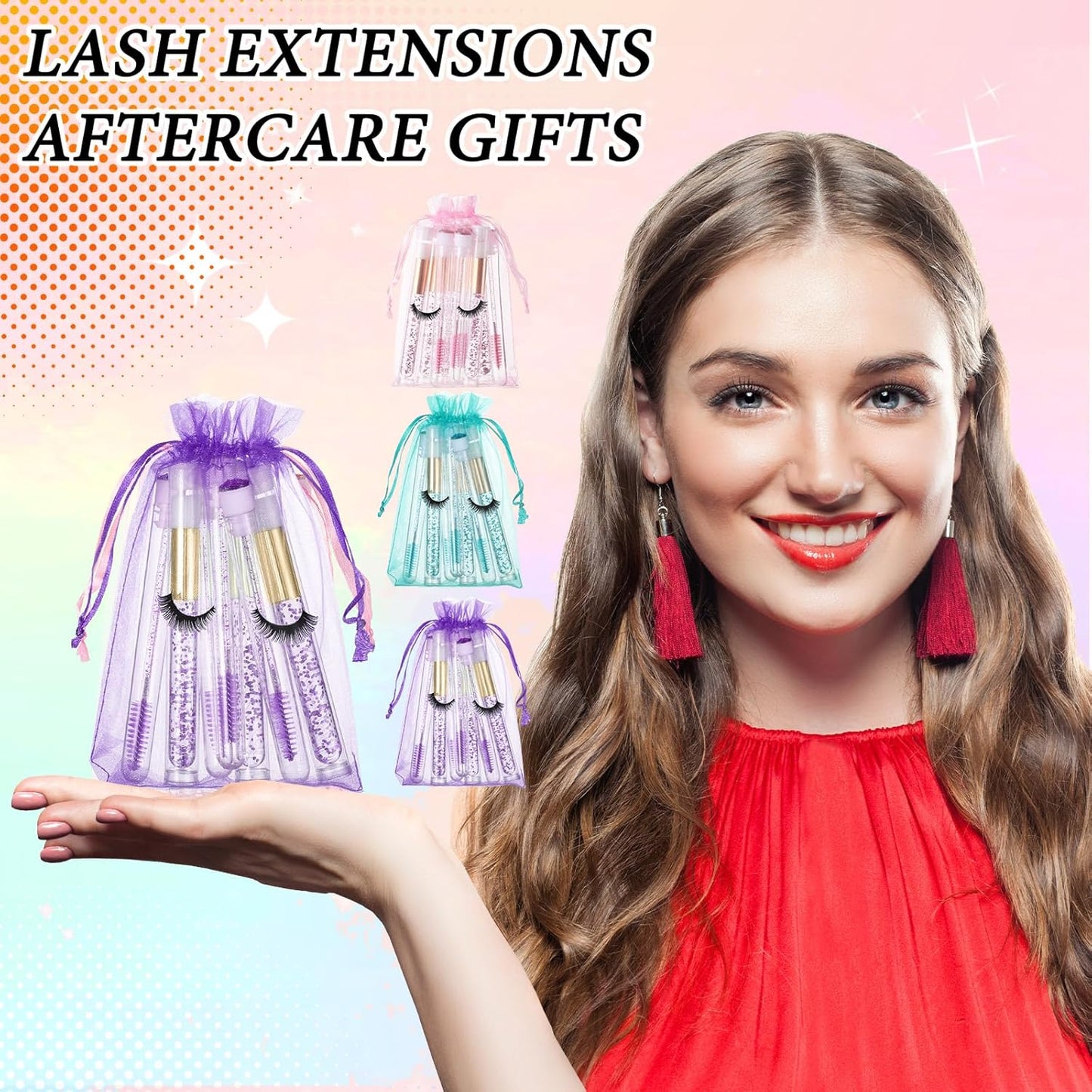 Zhehao 80 Pcs Lash Shampoo Bottle Brushes Kit 20 Foam Pump Dispensers 20 Lash Shampoo Brushes 20 Eyelash Aftercare Bag 20 Cleaning Pipes, Eyelash Extension Supplies (Mixed Colors)-GlimoraGlow