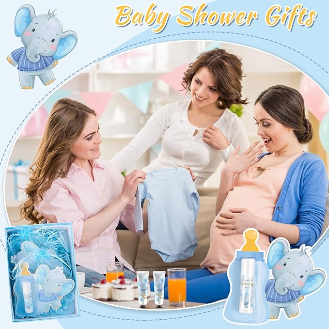 24 Set Baby Shower Lip Balm Bulk Baby Shower Party Favors Baby Shower Gifts for Guests Elephant Themed Decorations Natural Flavored Lip Moisturizer Lip Care Products for Girls Women Kids-GlimoraGlow