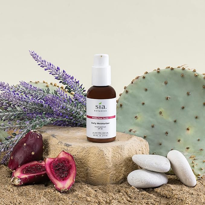 Prickly Pear Daily Facial Moisturizer - SPF 30 (59ml/2oz Pump Bottle) | Face Sunscreen w/Prickly Pear, Sweet Orange, Lavender | Natural, Clean, Botanical Skincare for Women-GlimoraGlow