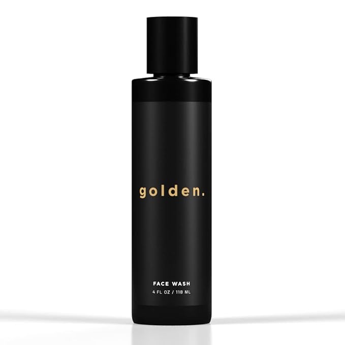 Golden Grooming Co. Men Face Wash with Aloe Vera & Vitamin E - Facial Cleanser for Men - Organic & Nature-Based - Ideal for Sensitive and Oily Skin - Rich Foaming Daily Cleanser - 4 oz.-GlimoraGlow