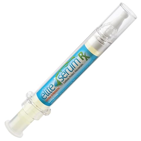 Elite Serum Rx - Anti Aging Under Eye Serum for Dark Circles and Puffiness with 8 Patented Peptides - Extra Strength Lifting and Firming Treatment for Wrinkle Repair and Eye Bag Removal-GlimoraGlow