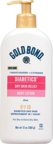 Gold Bond Diabetics' Dry Skin Relief Body Lotion, 13 oz., with Aloe to Moisturize & Soothe-GlimoraGlow
