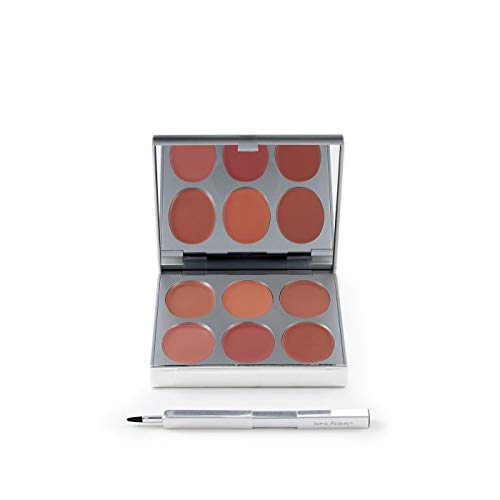 Jerome Alexander New Again Lipstick Palette & Retractable Brush, 6 Hot-Poured, Buildable & Blendable Smooth Matte Shades (Nude)-GlimoraGlow