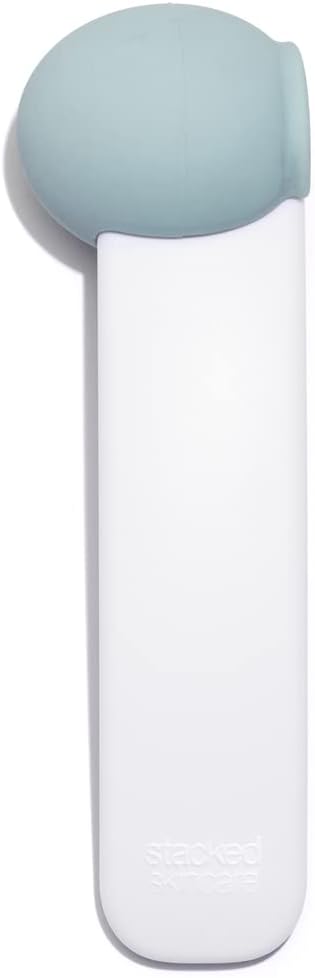 StackedSkincare Ice Roller for Face and Eyes - Stainless Steel Facial Ice Roller for Puffiness, Undereye Bags, Redness, Skin Cooling, and Lymphatic Drainage Massage - Face Roller for Women and Men-GlimoraGlow