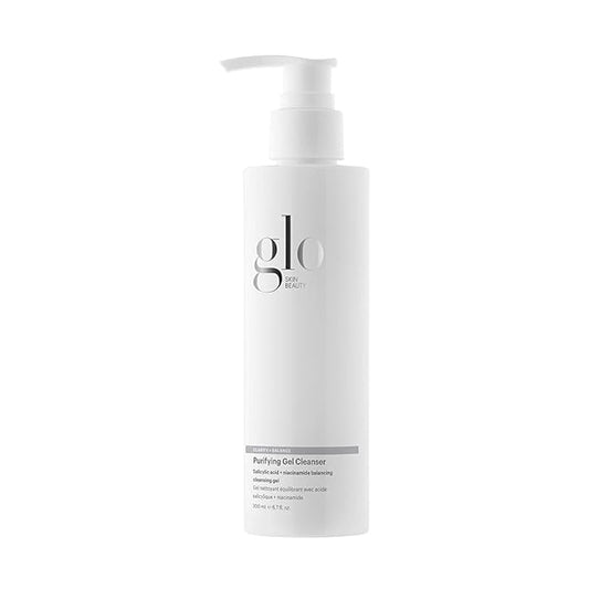 Glo Skin Beauty Purifying Gel Cleanser - Salicylic Acid + Niacinamide Face Wash Balances Skin, Targets Clogged Pores, Excess Oil & Breakouts - Gently Exfoliates & Minimizes Appearance of Fine Lines-GlimoraGlow