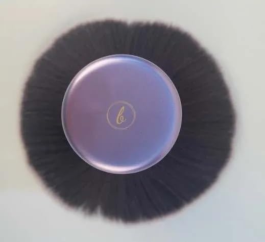 Luxurious and Large Ultra Soft Fluffy Powder Brush, Multipurpose Face, Body, Barber and Beauty Tool, with wooden base Soft Kabuki Brush by BevyGold (Violet)-GlimoraGlow