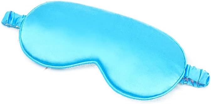 100% Natural Mulberry Soft Silk Sleep Mask, Light Blocking Eye Masks for Sleep, Night Blindfold Eye Mask Cover for Men and Women, Sleeping Night Mask for Travel (Blue)-GlimoraGlow