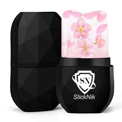 Ice Roller for Face and Eyes, Face Massager Use for Tighten & Double Skin Tone, Enhance Your Natural Glow with Ice Face Roller (Smoky Black)-GlimoraGlow