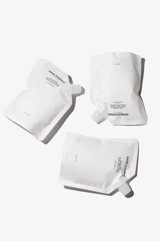 Grown Alchemist Body Cleanser REFILL Pouch: Geranium, Tangerine, Cedarwood. Gentle Body Wash that Hydrates and Cleanses Skin, 500 ml-GlimoraGlow