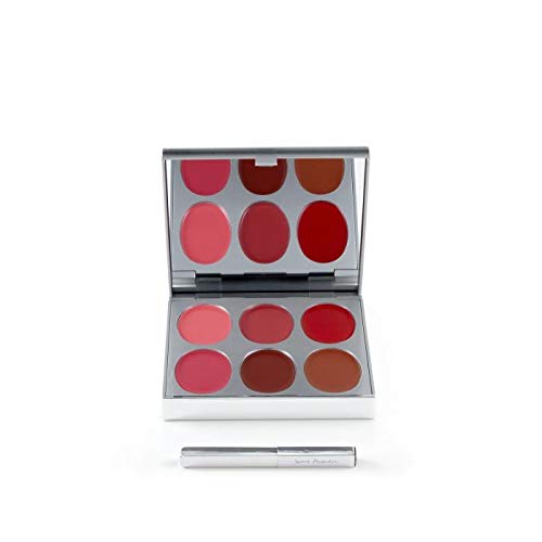 Jerome Alexander New Again Lipstick Palette & Retractable Brush, 6 Hot-Poured, Buildable & Blendable Smooth Matte Shades (Sexy Lips)-GlimoraGlow
