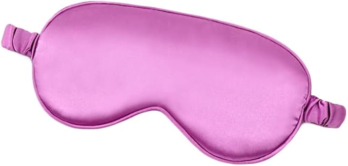 100% Natural Mulberry Soft Silk Sleep Mask, Light Blocking Eye Masks For Sleep, Night Blindfold Eye Mask Cover For Men And Women, Sleeping Night Mask For Travel (Purple)-GlimoraGlow