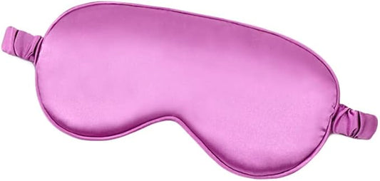 100% Natural Mulberry Soft Silk Sleep Mask, Light Blocking Eye Masks For Sleep, Night Blindfold Eye Mask Cover For Men And Women, Sleeping Night Mask For Travel (Purple)-GlimoraGlow