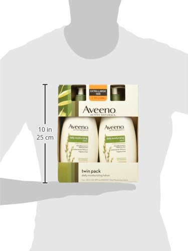 Aveeno Active Naturals Daily Moisturizing Lotion, New 2 Pack Of 20 Fl Ounce Pump, 1 Fl Ounce-GlimoraGlow