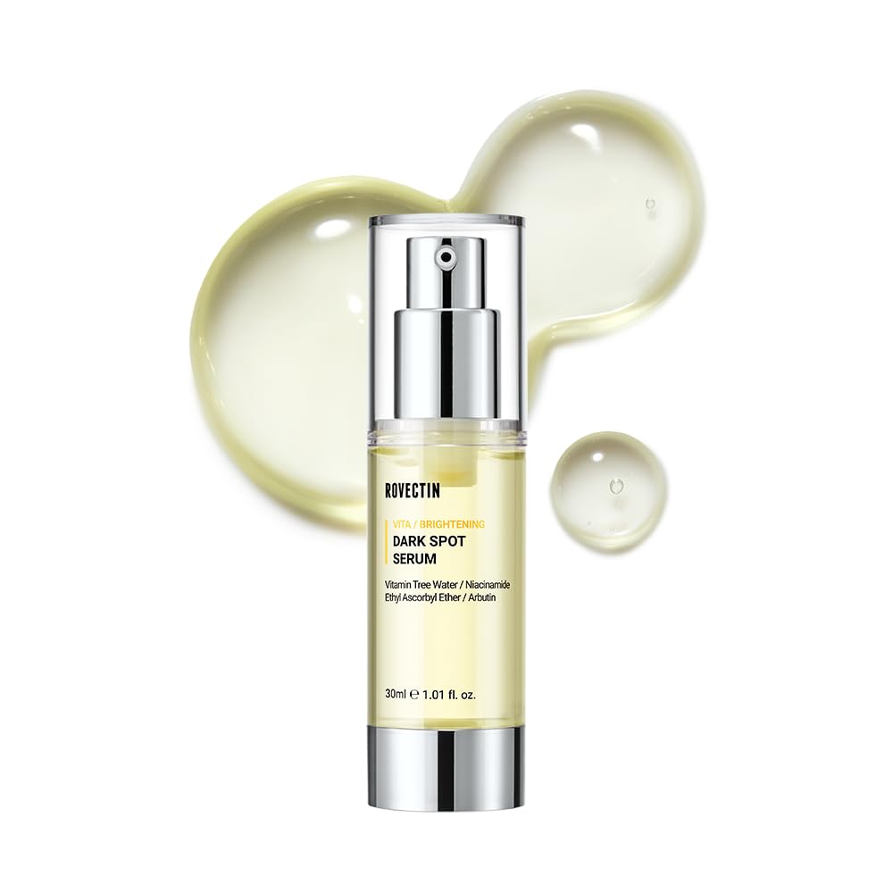 ROVECTIN Vita Dark Spot Serum for Clearing Blemish and Evening Skin Tone | Rich Vitamin C, Brightening, Hydrating For Dry, Sensitive, Normal, Oily Skin | Vegan K-Beauty (1.01 Fl. Oz, 30ml)-GlimoraGlow