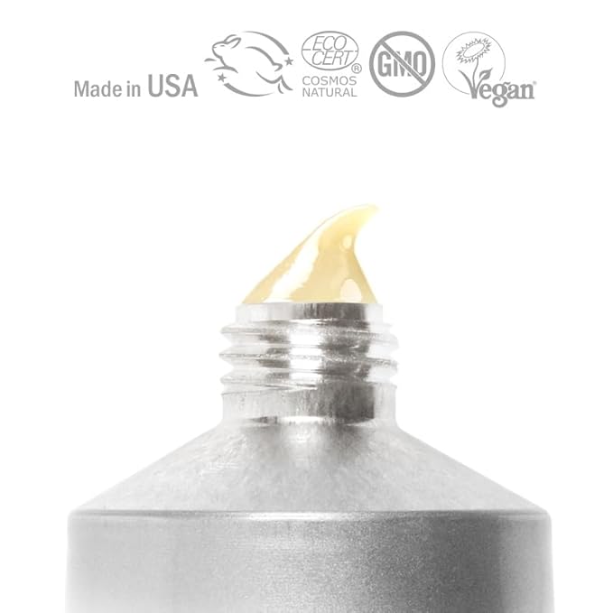 Hurraw! Balmtoo Squeezable Balm, Unscented: Thick and ultra-moisturizing for anywhere application. Body, face, lips, neck, fingers, toes. 1 tube = 7 sticks of lip balm. Natural, Organic. Made in USA-GlimoraGlow