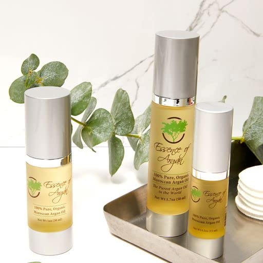 Essence Of Argan 100% Pure Moroccan Organic Argan Oil - Natural EcoCert Oil that Nourishes, Conditions and Moisturizes Your Skin, Hair and Nails-GlimoraGlow