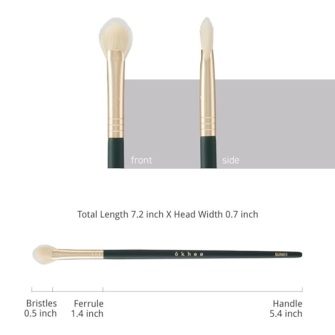 [SOO ADOR] okhee Nose Shading Fan Brush SUN03 - Precise Contouring for Nose and Small Details | Designed by K-Pop Makeup Artist Seo Ok | Makeup Brush Contour Brush-GlimoraGlow