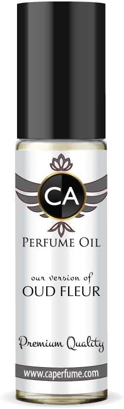 CA Perfume Impression of Oud Fleur For Women & Men Fragrance Body Oil Roll-On 0.3 Fl Oz/10ml-GlimoraGlow