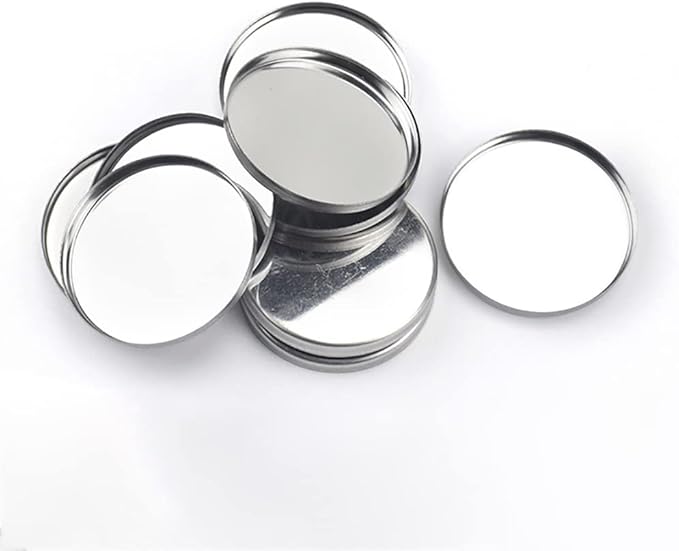 20 Pcs Metal Eyeshadow Pans Round Empty Round Eyeshadow Palette Cosmetic Eyeshadow Tin Reffilable Blush Pans Compact Makeup Tin-GlimoraGlow