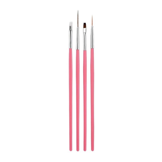 20pcs Nail Art Brushes Set, Nail Art Design Pen Painting Tools with Nail Extension Gel Brush, Nail Polish Brush, Builder Nail Gel Brush, Dotting needle,Adhesive drill pen (PinkFlower)-GlimoraGlow