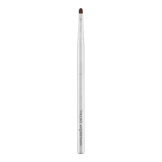 Mirabella Detail Professional Makeup Brush – Precision Eyeshadow Brush for Blending & Smudging – Small Vegan Brush w/Tapered Bristles & Weighted Handle for Eyeshadow Detailing-GlimoraGlow
