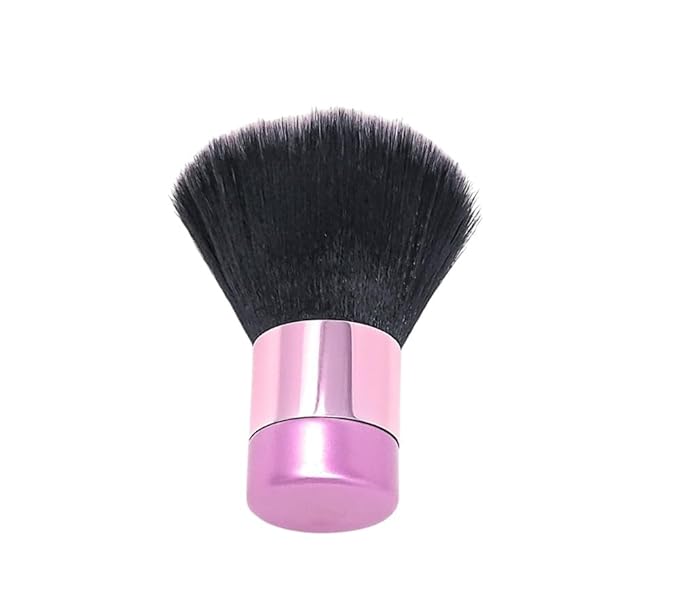 Luxurious and Large Soft Fluffy Powder Brush, Use as a Spray Tan Finishing Tool, Multipurpose Face and Body Barber and Beauty Tool, Large Kabuki Brush by BevyGold (Pink)-GlimoraGlow