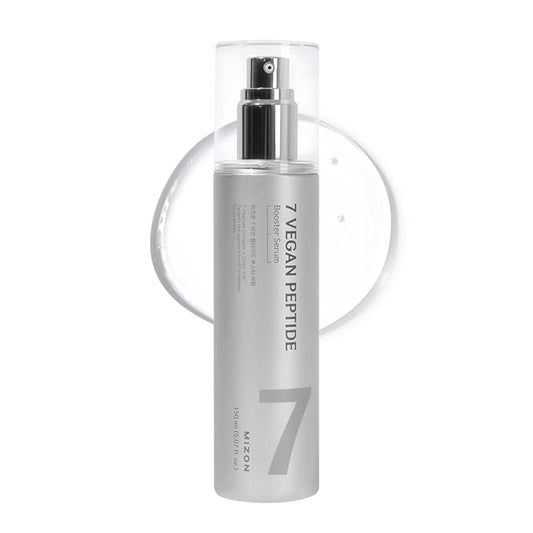 MIZON 7 Vegan Peptide Booster Serum Korean Anti-Aging Face Serum with Niacinamide & Hyaluronic Acid Hydrating Firming & Smoothing Skincare for Fine Lines & Skin Repair – 5.07 fl oz-GlimoraGlow