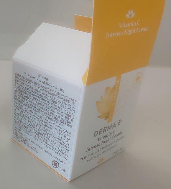 DERMA-E Vitamin C Intense Night Cream – Brightening and Hydrating Facial Skin Renewing Cream – Anti-Aging Overnight Facial Moisturizer, 2 oz-GlimoraGlow