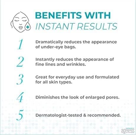 Instantly Ageless Facelift in A Box - Instant Eye Bag Remover Puffiness -1 Box of 25 Vials - Instant Under Eye Bags Remover - Wrinkle Tightener - Instant Wrinkle Remover for Face Instant Lift-GlimoraGlow