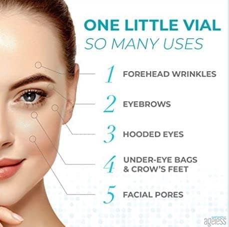 Instantly Ageless Facelift in A Box - Instant Eye Bag Remover Puffiness -1 Box of 25 Vials - Instant Under Eye Bags Remover - Wrinkle Tightener - Instant Wrinkle Remover for Face Instant Lift-GlimoraGlow