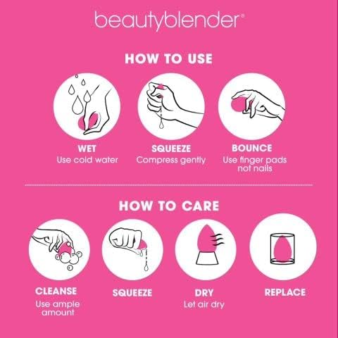 Beautyblender® | Nova Beauty Blender Makeup Sponge, Super-Soft Foam Easily Blends Foundations, Powders & Creams, Made in USA, Reusable, Washable, Streak Free Application, Vegan, Cruelty Free-GlimoraGlow