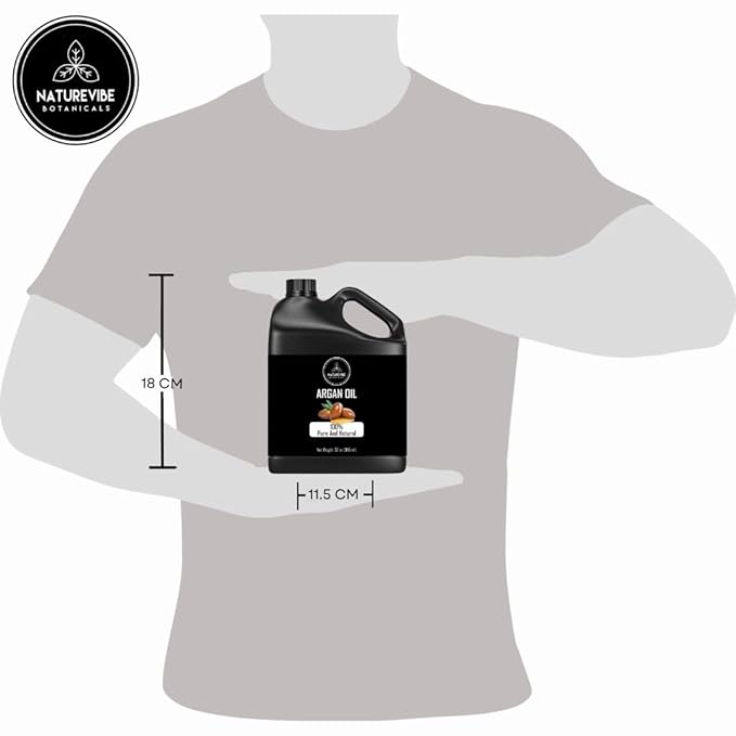 Naturevibe Botanicals Argan Oil 32 Ounces | 100% Pure and Natural | Great for Skin Care and Hair Care-GlimoraGlow