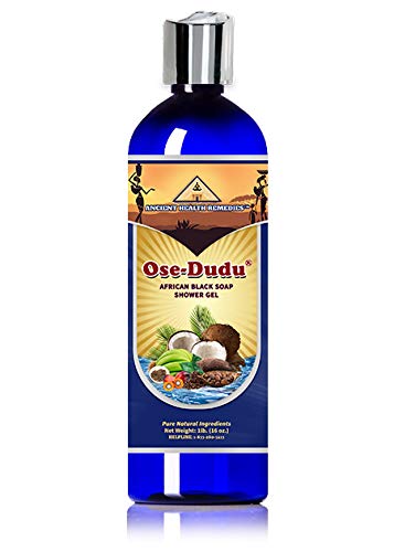 Organic, Anti-Bacterial OSE DUDU LIQUID BLACK SOAP GEL 1 LB (16 oz) Acne Eczema Dry Skin Psoriasis Scar Removal Face and Body Wash Skin Care (GHANA)-GlimoraGlow