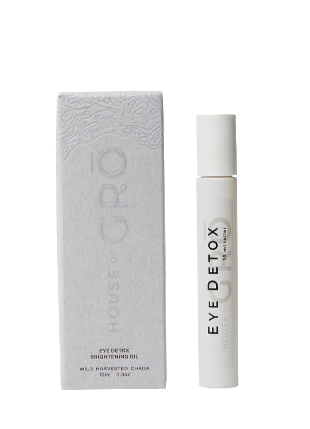 House of Grō EYE DETOX - BRIGHTENING OIL | 10ML - Chaga Mushroom Skincare, Eye Detox Roller, Inclusive Clean Beauty For All Ages And Skin Types, For Healthier Looking Skin-GlimoraGlow