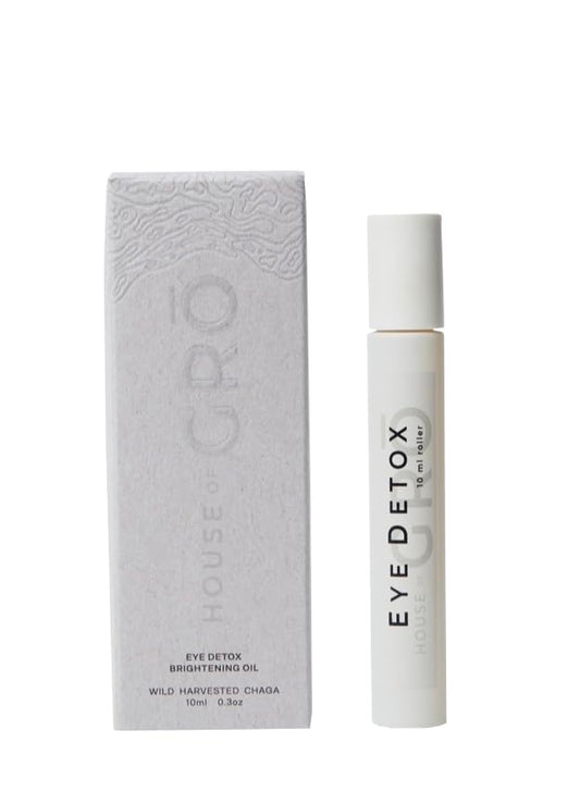 House of Grō EYE DETOX - BRIGHTENING OIL | 10ML - Chaga Mushroom Skincare, Eye Detox Roller, Inclusive Clean Beauty For All Ages And Skin Types, For Healthier Looking Skin-GlimoraGlow