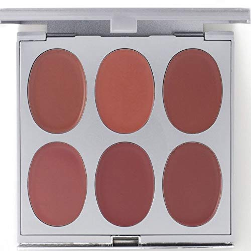 Jerome Alexander New Again Lipstick Palette & Retractable Brush, 6 Hot-Poured, Buildable & Blendable Smooth Matte Shades (Nude)-GlimoraGlow
