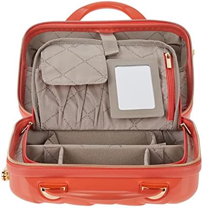 2-in-1 Essential St. Tropez Design Beauty Case - Black/Cream Python, Rose Gold-GlimoraGlow