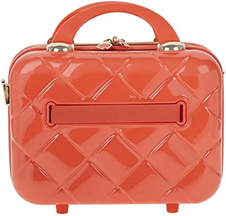 2-in-1 Essential St. Tropez Design Beauty Case - Black/Cream Python, Rose Gold-GlimoraGlow